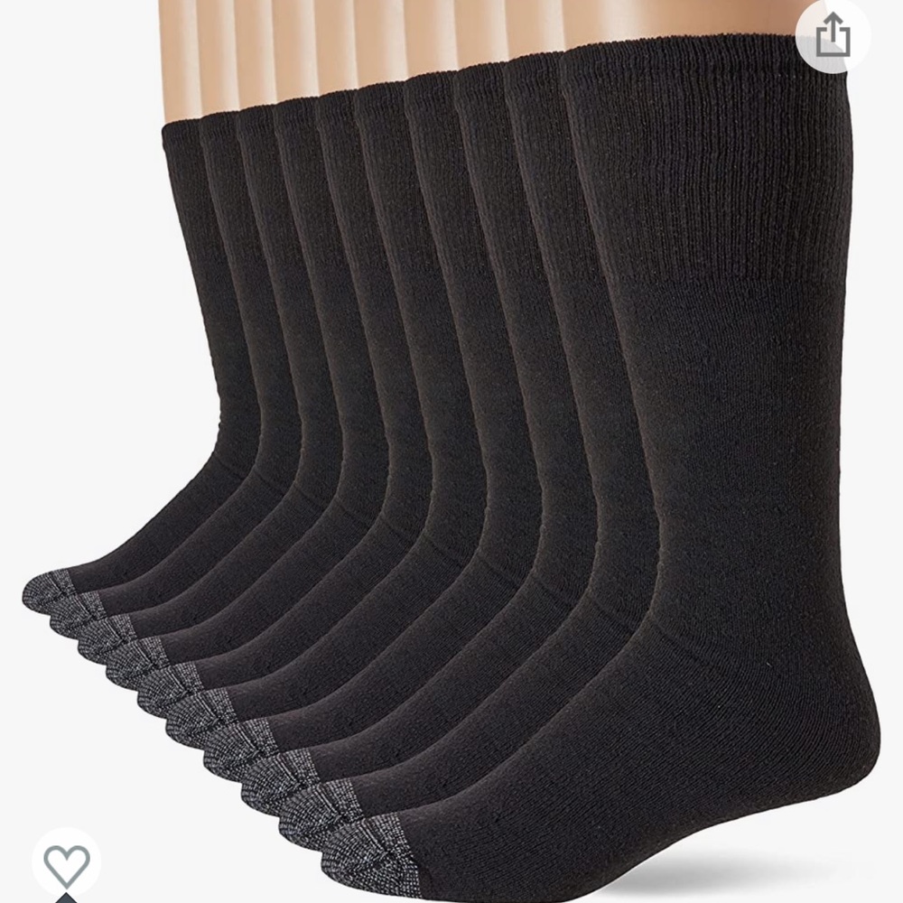 Fruit of the Loom mens Cushioned Durable Cotton Work Gear Socks